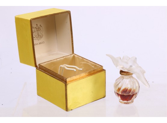 Vintage NINA RICCI L'Air Du Temps Perfume In Lalique Bottle And In Original Box