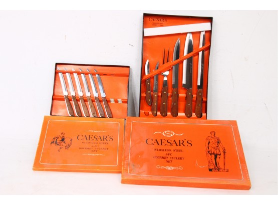Pair Of Caesar's 6-pcs Gourmet Cutlery Sets - NEW Never Used