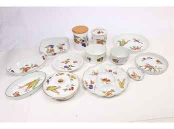 Large Group Of Royal Worcester EVESHAM Gold - Include Trays, Cookie Jar, Casserole & More