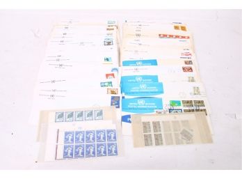 Group Of Over 55 Envelopes From United Nations Each With Stamps