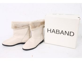 HABAND Winter White Women's Boots Size 7.5 Wide - NEW