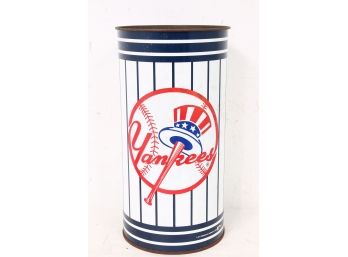 Vintage 1994 P&K Products Licensed MLB Advertising NY Yankees Garbage Can