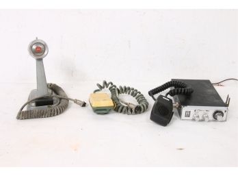 Vintage HAM Accessories Includes Turner 254C And M3 Microphones, Cobra 19M CB Radio