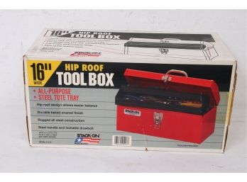 Vintage STACK-ON 16' Hip Roof Steel Toolbox - NEW Sealed Box