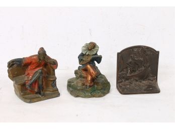 Group Of 3 Antique Bookends