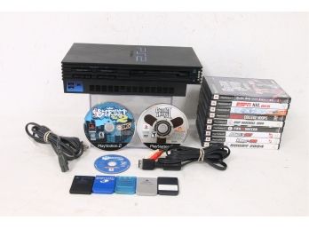 SONY Playstation 2 With Many Games & Memory Cards