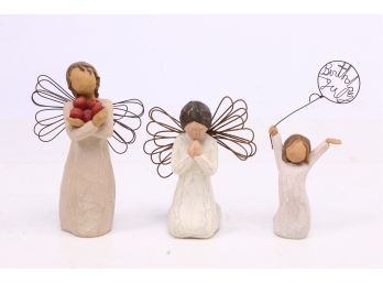 Group Of 3 Willow Tree Angels Figurines