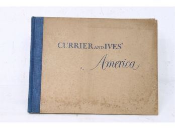 Vintage 1952 Currier And Ives America Edited By Simkin Book Of Lithographs