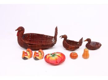 Small Group Of Thanksgiving Decorative Items