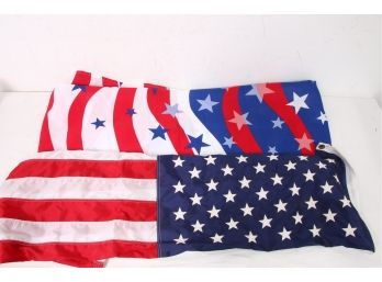 Group Of Patriotic Items - US Flag And White/red/blue Shower Curtain
