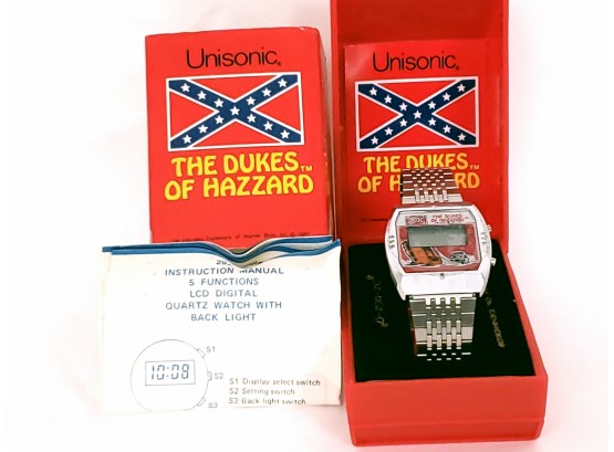 1981 Dukes Of Hazard Unisonic Quartz LCD Watch