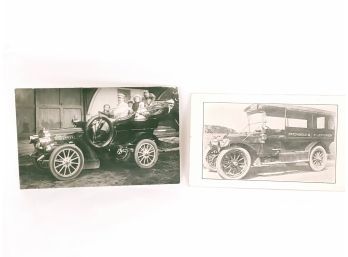 2 Antique Automobile Postcards
