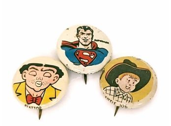 3 Original Vintage Pep Pins