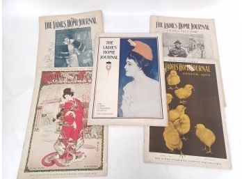 5 Early Copies Of Ladies Home Journal Magazine
