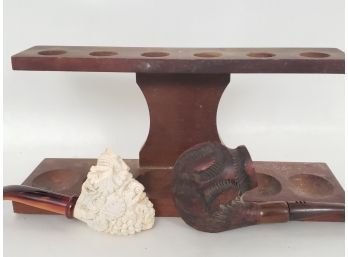 CAO Meerschaum Pipe With Wooden Pipe And Stand