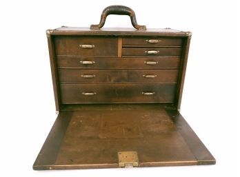 Vintage Wooden Machinist Tool Chest