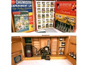 Gilbert And Science Craft Microscope And Chemistry Set