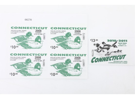 2008 Connecticut Migratory Bird Conservation Stamp $10 Block