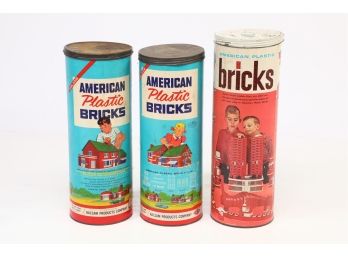 Haslam Products Co.  3 Cans American Plastic Bricks #725