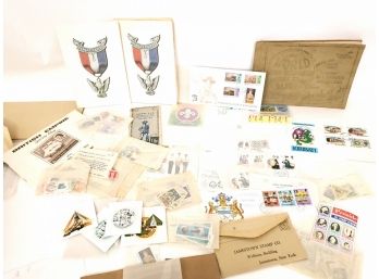 Stamp Collection, Many Boy Scout Themed, Worlds Fair Stamp Book