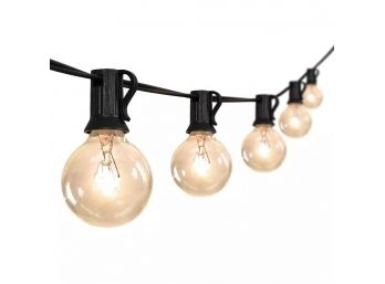3 Boxes Of JONATHAN Y 25-Light 25 Ft. Plug-in G40 Bistro Globe Bulb String Lights Black