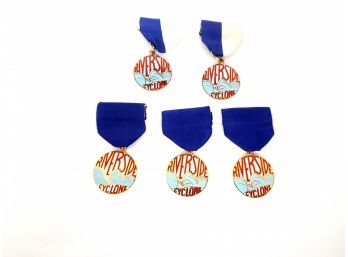 5 Riverside Cyclone Roller-coaster Medals
