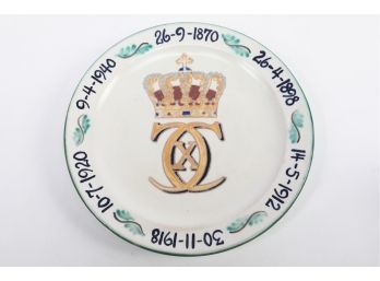 Munk Holte Commemorative Plate