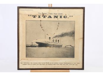 Titanic  Vintage Reprint Oak Frame