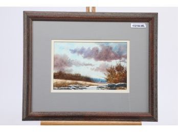 Bill Ely Milford, CT Artist. Cloudy Sky, Watercolor 1991