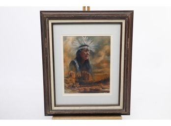 Detha Watson Native American Print, Hand Signed