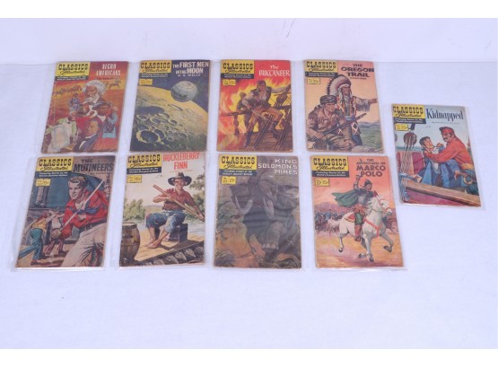 Group Of Vintage Classics Illustrated Comics  Collection 9 In Total