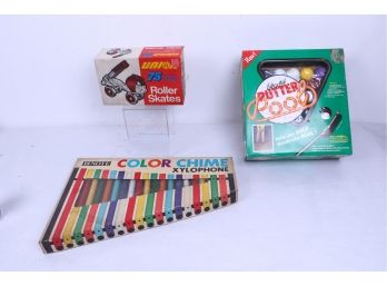 Group Of Vintage Toys And Games In Boxes