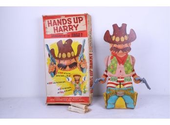 Hands Up Harry 1960's Large Vintage Toy With Box