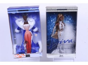 Rare Barbie Gone Platinum BB Black Model Diva And Barbie Fire And Ice Salt Lake 2002 African American