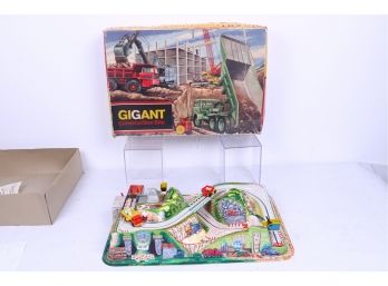 Vintage 1960's  Gigant Construction Site Toy With Box