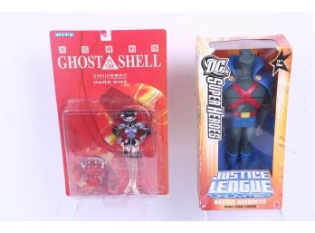 Ghost In The Shell Hard Disk Action Figure Motoko Kusanagi Sealed ToyCom 2012 AND Martian Manhunter Yellow