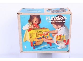 Vintage Playskool Tool Bench In Box