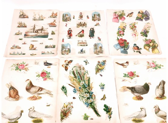 Victorian Die Cuts Horses, Dogs, Birds, Boats