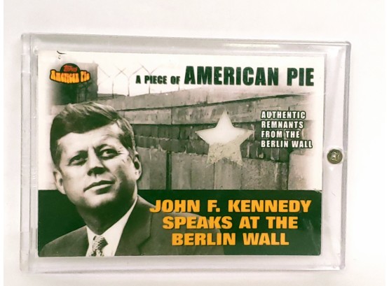 2001 Topps John F Ken Edy Speak At Berlin Wall Trading Card With Actual Remnants Of Berlin Wall