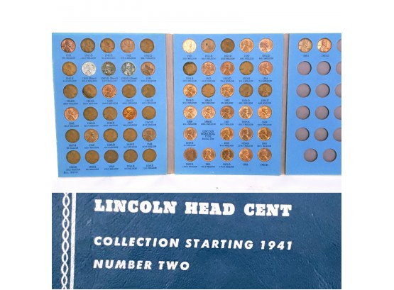 Complete Lincoln Head Penny Collection Starting 1941 Number Two Book