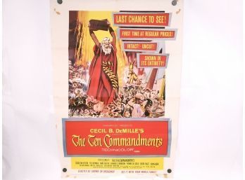 The Ten Commandments Vintage  1 Sheet Movie Poster