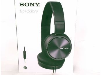 Sony ZX Series Wired On-Ear Headphones With Mic Black MDR-ZX310AP