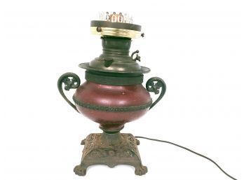 Antique Miller Oil Lamp Converted,  For Restoration