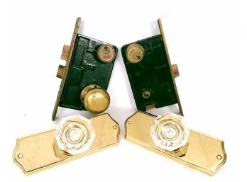 Glass Door Knob And Yale Lock Sets