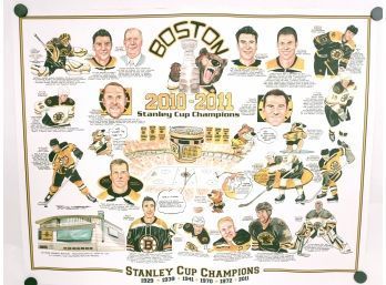 2010- 2011 Boston Stanley Cup Hockey Championship Poster