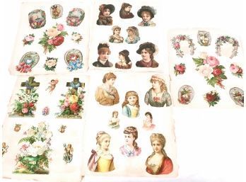 Victorian Die Cuts Ladies, People, Flowers, Horseshoes