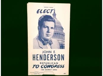 Political Advertisement For John Henderson