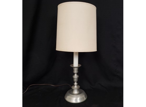 Woodbury Pewter Candlestick Lamp