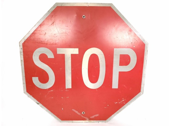30' Tall Metal Stop Sign