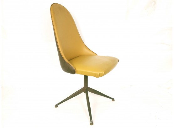 Mid Century Modern Vinyl Swivel Chair